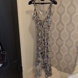 Elegant Floral High Low Dress